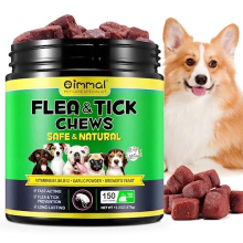 150pcs Flea and Tick Prevention for Dogs Chewables, Natural Flea and Tick Supplement for Dogs Chews, Oral Flea Pills, Flea & Tick Control Supplement