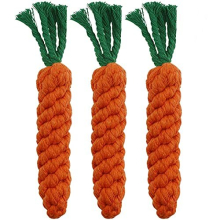 Carrot Dog Toys Puppy Teething Toys Dog Rope Toys Teething Toys for Puppies Cat Chew Toys Safe Braided Rabbit Toys Healthy Gift 3 PCS