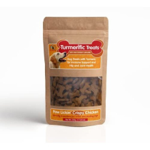 TURMERIFIC TREATS - Delicious Dog Treats with Turmeric for Hip & Joint Health - "Paw Lickin' Crispy Chicken" Flavour that your dog will LOVE!