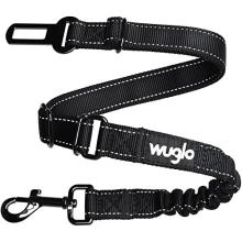 30-95cm Wuglo Dog Seat Belt - Dog Car Harness with Strong Elastic Belt - Durable & Safe Dogs Cars Seat Belts Clip - Universal Dog Seatbelt for Car