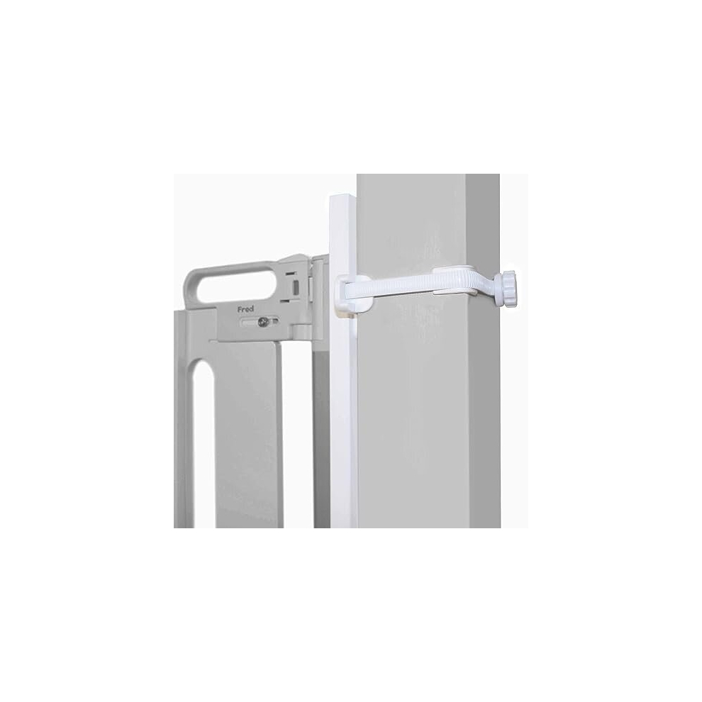 Cheeky Rascals Ltd Fred Safety Universal Stair Post Fitting Kit, Pure White, Fit Any Stair Gate Against Stair Posts, Newel Posts And Balusters