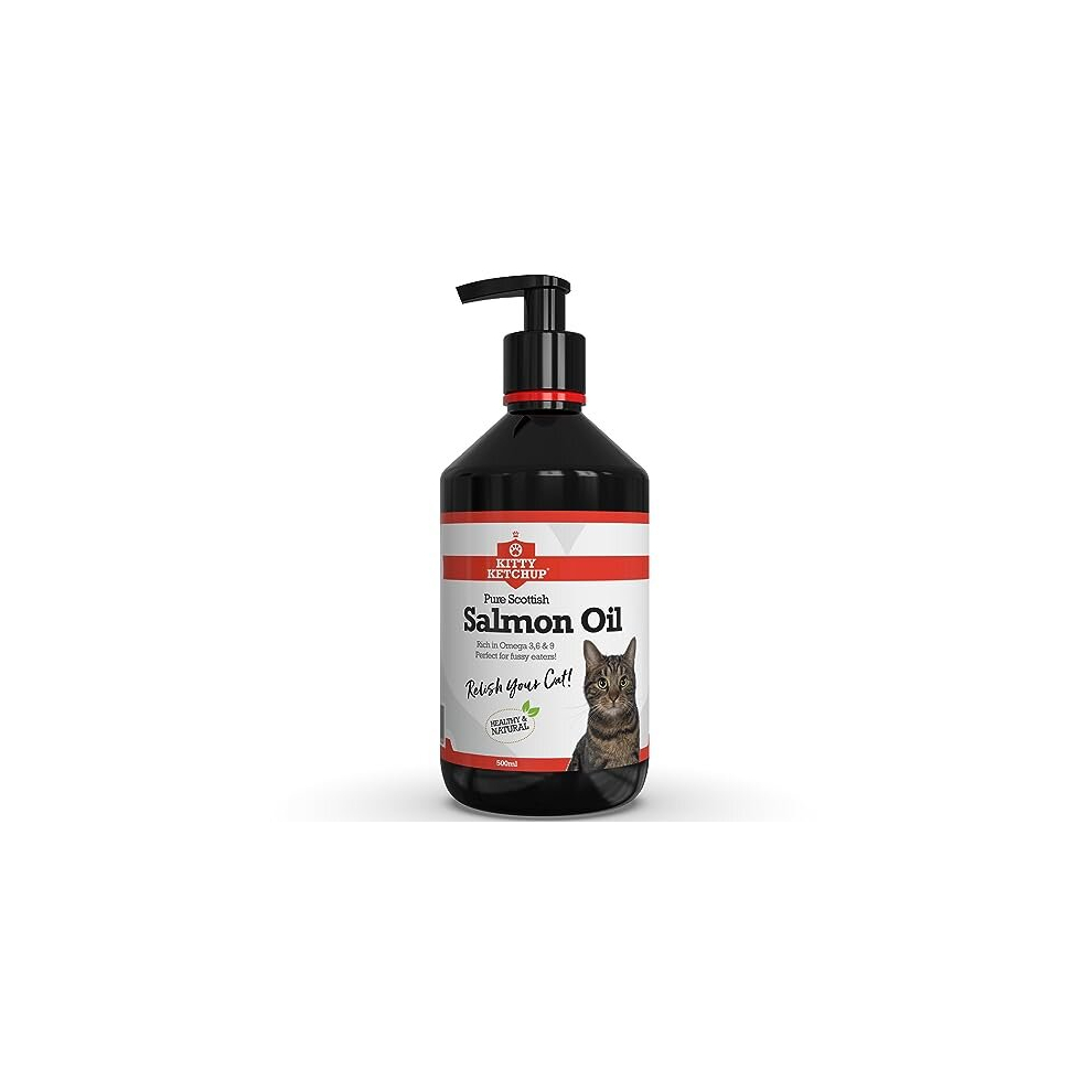 Canine Ketchup Pure Scottish Oil For Cats - 500Ml | 100% Pure Natural Omega 3, 6 & 9 Fish Oil For Cats | Oil Cats - Cat Supplement - Omega 3 For Cats Salmon