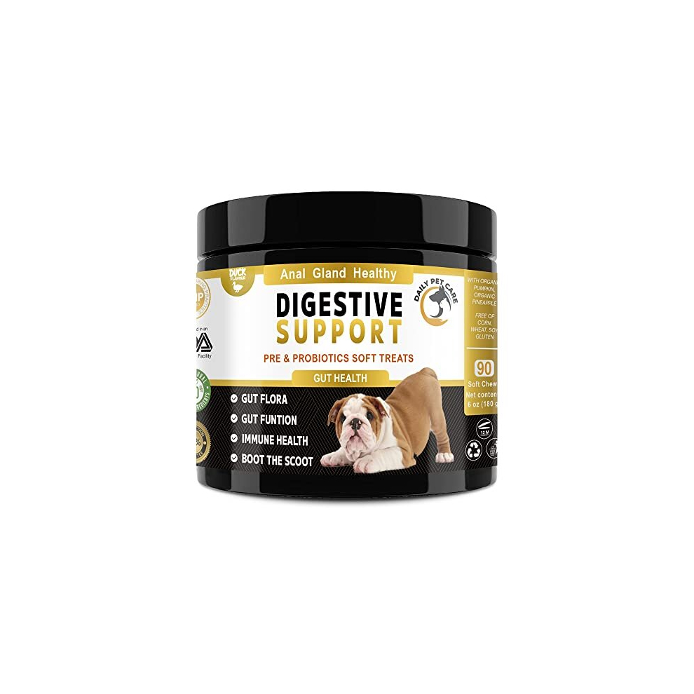 Digestive Support and Probiotics for Dogs 5BIL CFUs | Dog Supplements For Digestion, Immunity, Gut Health, Diarrhoea, Constipation, Allergy and More |