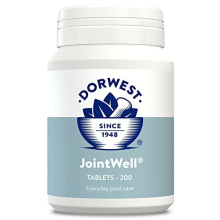 Dorwest JointWell 200 Tablets for Dogs & Cats – Natural Dog Supplements to Support Joint Mobility and Comfort, with Glucosamine, Chondroitin, Zinc,