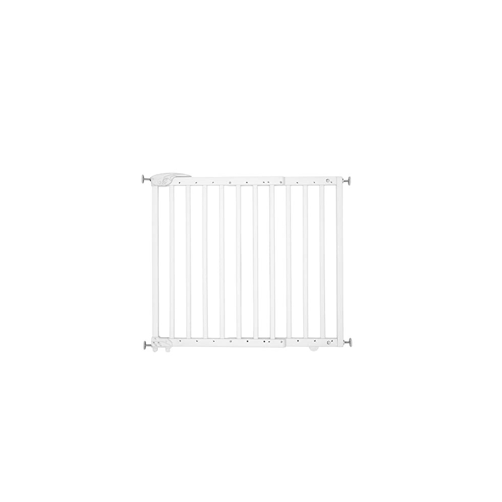 Deco Pop White, Wooden Extending Baby Gate | 63 to 106 cm Wide | Pressure fit or Screw Mounted door and stair gates for baby-image-OPC-PD768YQ-NEW