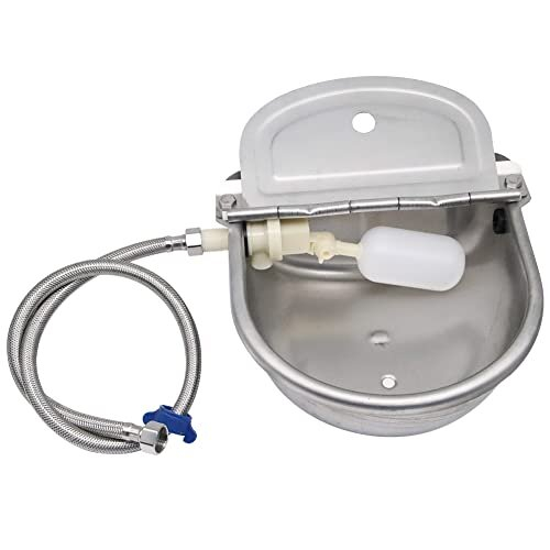 Automatic Water Bowl, Stainless Steel Cattle Drinking Waterer Dog Water