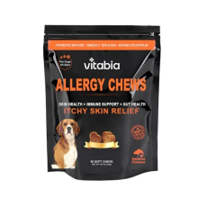 Dog Allergy Chews – Itchy Dog Skin Relief with Salmon Oil, Licorice Root, Tumeric, Probiotics for Dogs – Supports Seasonal Itching/Allergies (60