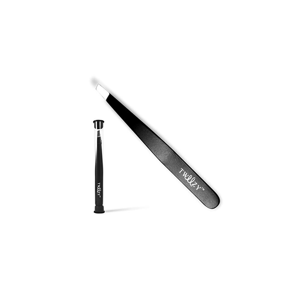 Tweezy Professional Stainless Steel Slant Tip Professional Beauty Tweezer - Precision Eyebrow Tweezers
