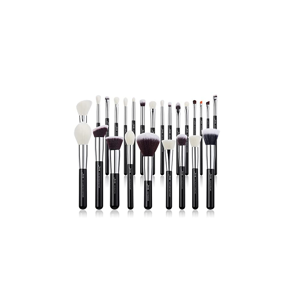 Jessup Brand 25Pcs Professional Makeup Brush Set Beauty Cosmetic Foundation Powder Concealer Eyeshadow Blending Blush Highlighter Natural-Synthetic Hair