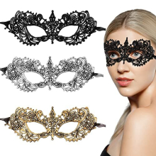 3pcs Masquerade Masks Lace Prom Mask Carnival Venetian Mask Venetian Half Face Mask Sexy Lace Eye Mask Masquerade Ball Masks for Costume Party Cosplay