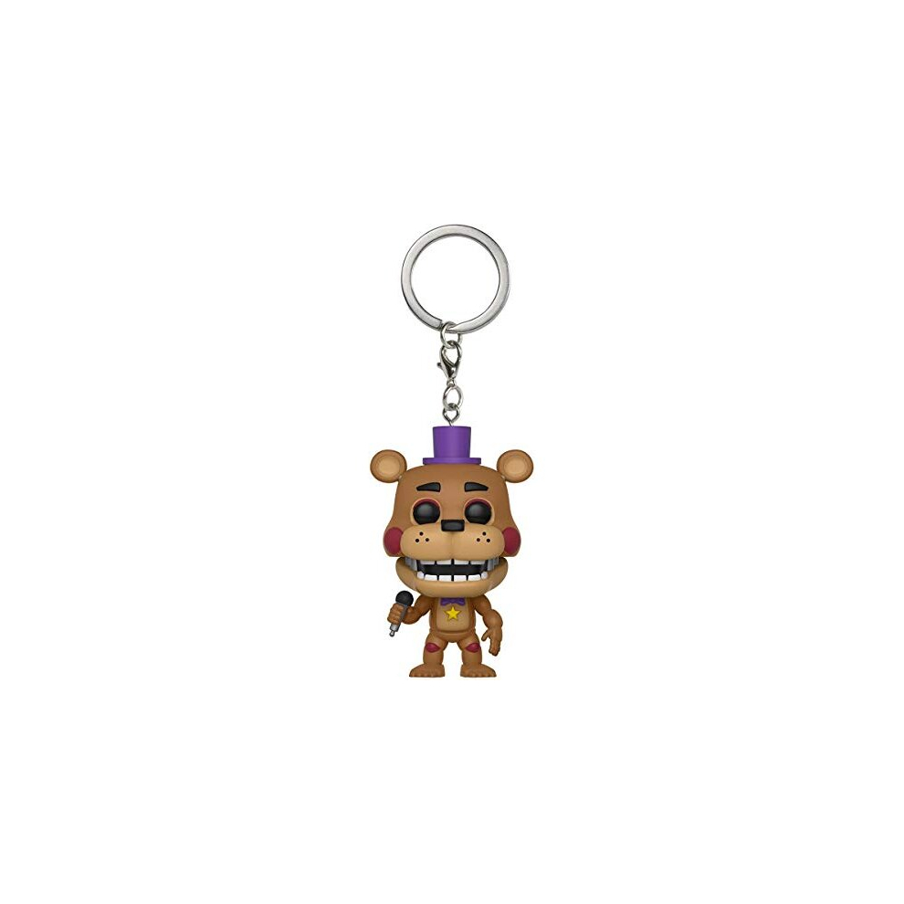 Pocket POP! Keychain: Five Nights At Freddy's (FNAF) Pizza Sim: Rockstar Freddy Fazbear - FNAF Pizza Simulator - Collectable Vinyl Mini Figure Novelty