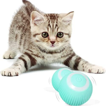 Quiet Smart Cat Ball Toy Interactive Cat Toys for Indoor Cats Adult Automatic 360 Rotating Kitten Toys with LED Stimulate Hunting Instinct - USB