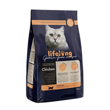 Amazon Brand - Lifelong - Grainfree Recipe Dry Cat Food (Adult Cats) with Fresh Chicken - 3kg