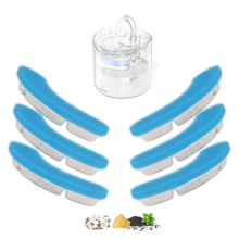 Cat Water Fountain Filter Replacement Upgrade Cat Fountain Filter Arc-Shaped Safe Washable Animal Water Fountain Filters with 4 Filtration System for