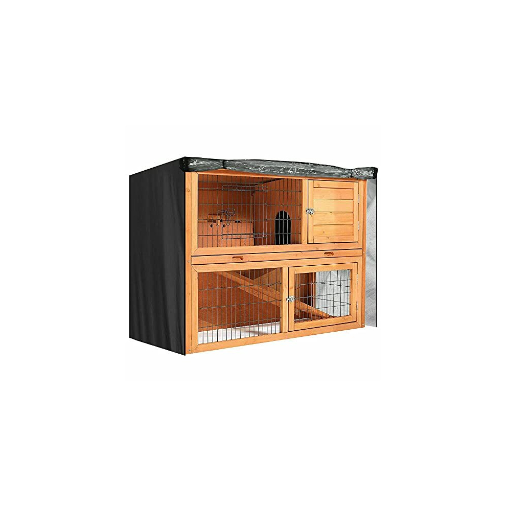 Bunny Business Universal Double Hutch Cover, Moisture Resistant Rabbit Hutch Cover 420D,Brown - Image 3