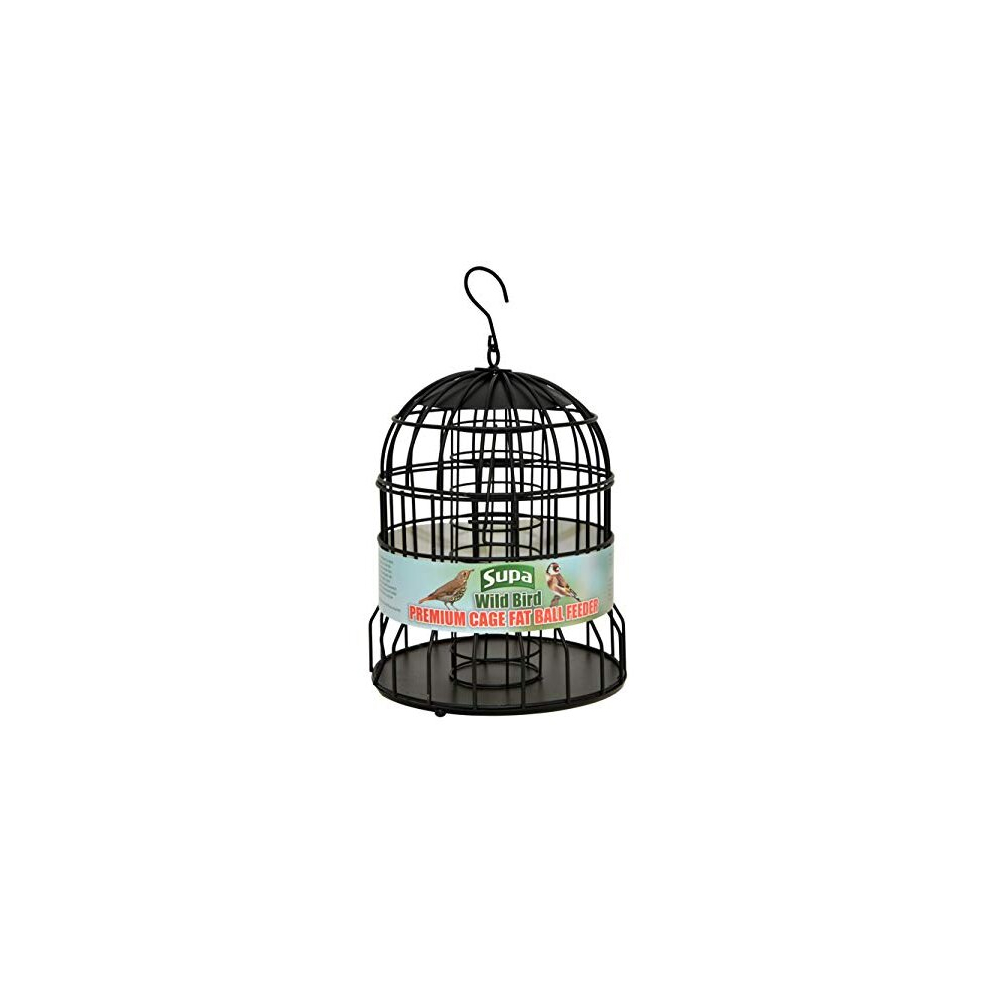 Supa Premium Wild Bird Cage Fat Ball Feeder, Deters Squirrels And Larger Birds Such As Doves & Pigeons