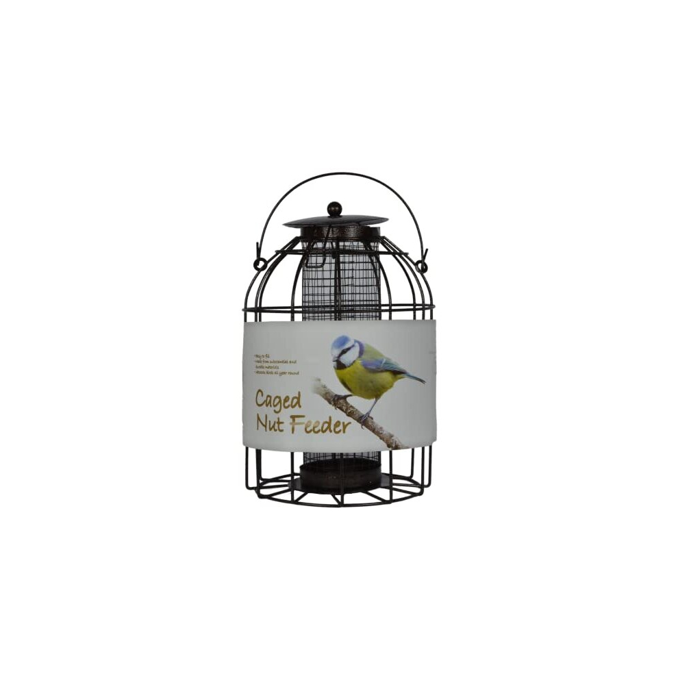 Dome Caged Peanut Wild Bird Feeder, Designed To Deter Squirrels And Also Larger Garden Birds Such As Pigeons And Doves.