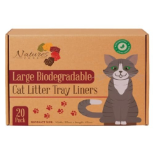 Cat Litter Tray Liners Large 20 Pack | Biodegradable Large Litter Bags with Drawstrings | 90cm x 45cm