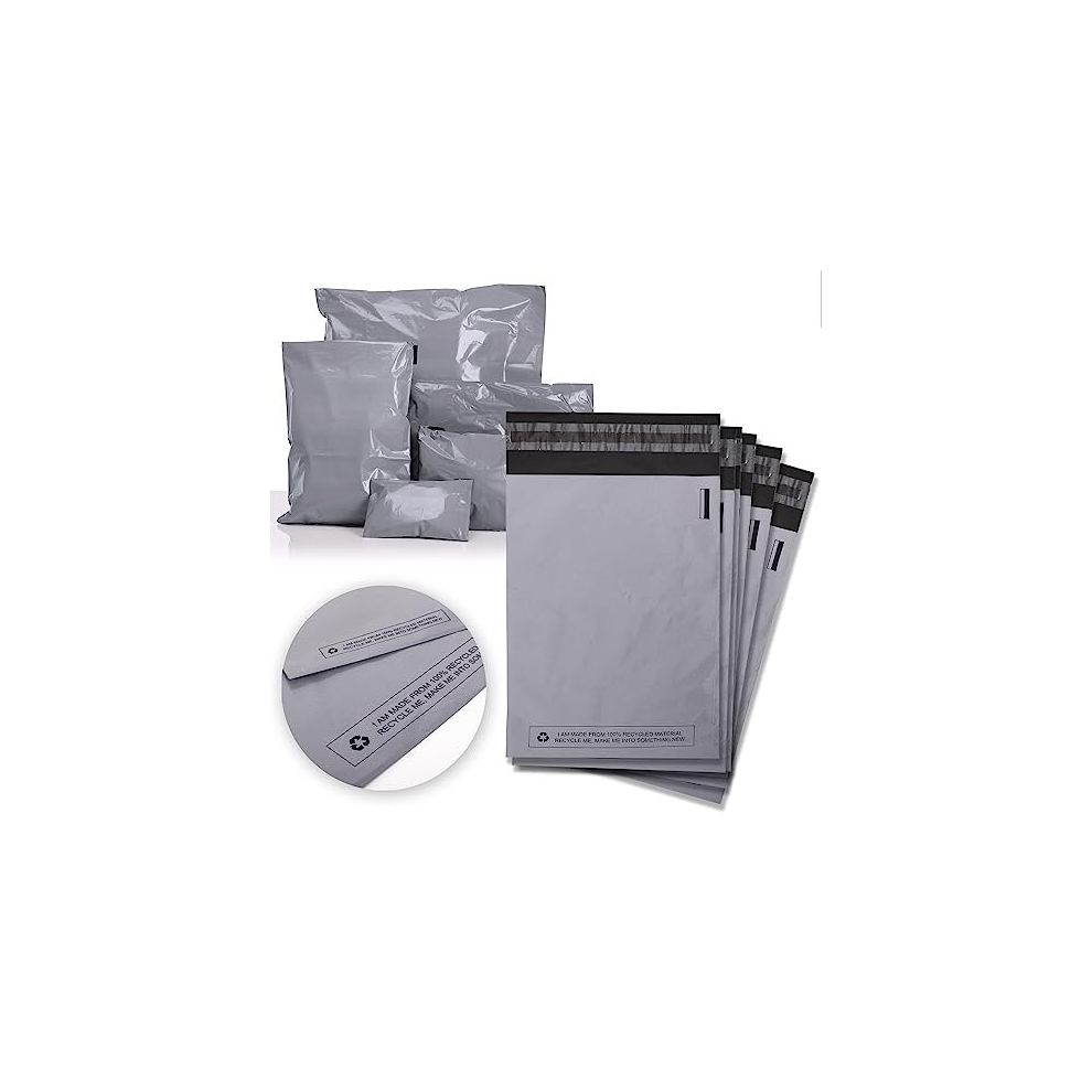 Photos - Other Office Equipment  Mailing Bags – 12 x 16" Self Adhesive, 100 Waterproof and Tear-Proof Postal Bags – Large Sized Grey Plastic Mailing Mail P