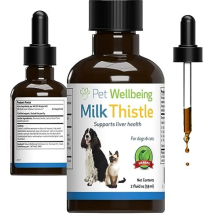 Milk Thistle for Cats - Supports Liver Health, Protects Liver - Glycerin-Based Natural Herbal Supplement - 2 oz (59 ml)