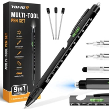 Gifts for Men, Mens Gifts for Christmas, 9 in 1 Multi Tool Pen Gadgets for Men, Stocking Fillers for Men, Secret Santa Gifts for Men, Gifts for Dad,
