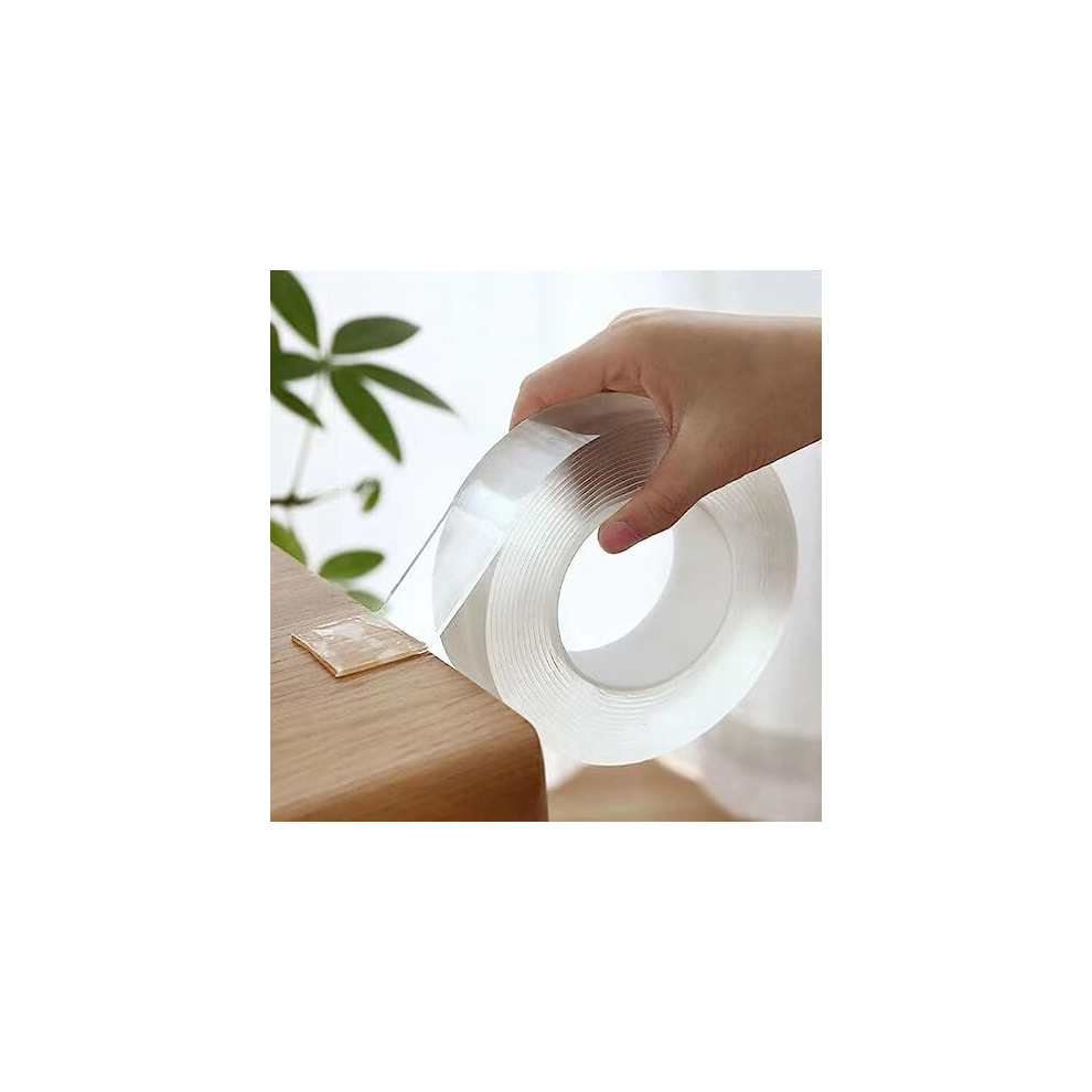 5M/16.4Ft Nano Double Sided Tape Heavy Duty(3Cm*2Mm),Strong Sticky Transparent Mounting Tape,Clear Adhesive Wall Tape Poster Picture Hanging Strips 795853394566