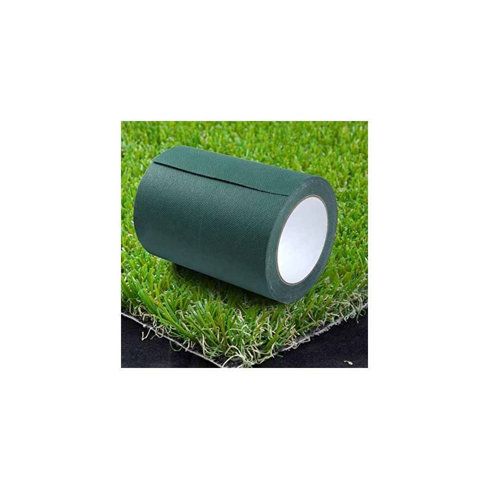 Self Adhesive Artificial Grass Tape, 1Pcs Green Centre Peel Off Artificial Glue Grass Tape, Sticky Artificial Grass Joining Tape, Outdoor Artificial