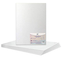 A4 Canvas Panel Stretched Blank Canvas Board Primed Artist Boards 100% Cotton for Oil Paint Acrylic Painting Mixed Media Acid Free White Canvases Art