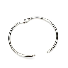Large Metal Binder Rings - 20 Pack 2.5 Inch Silver Leaf Loose Flash Card Book Binding Rings, Big Circle Keyring Hoop