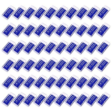 AM02387711SA SacJkt 60Pcs Erasers Set - White 2B Soft Plastic Rubbers, 17x37mm, Ideal for School, Office, Drawing