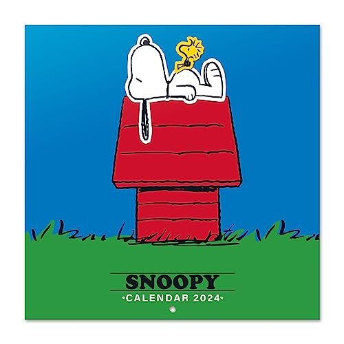 Snoopy Wall Calendar 2024 12" x 12" 12 Month Planner Square Wall