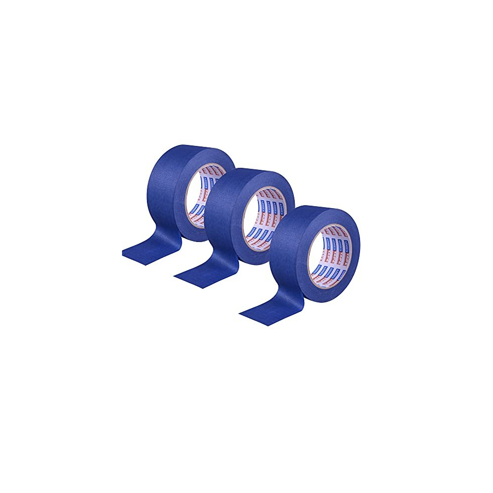 Adhes Exterior Masking Tape For Painting And Indoor Decorating Blue Painter Tape, Uv Anti, Multi-Surface,Diy,Arts,Craft, 48Mm X 55M, 3Rolls 753326738316