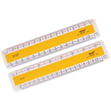 Verulam 15cm 6 inch Flat Oval Metric Scale Ruler RIBA Approved No.3 Scales: 1:1 1:100 1:5 1:50/1:20 1:200 1:1250 1:2500 - UK manufactured