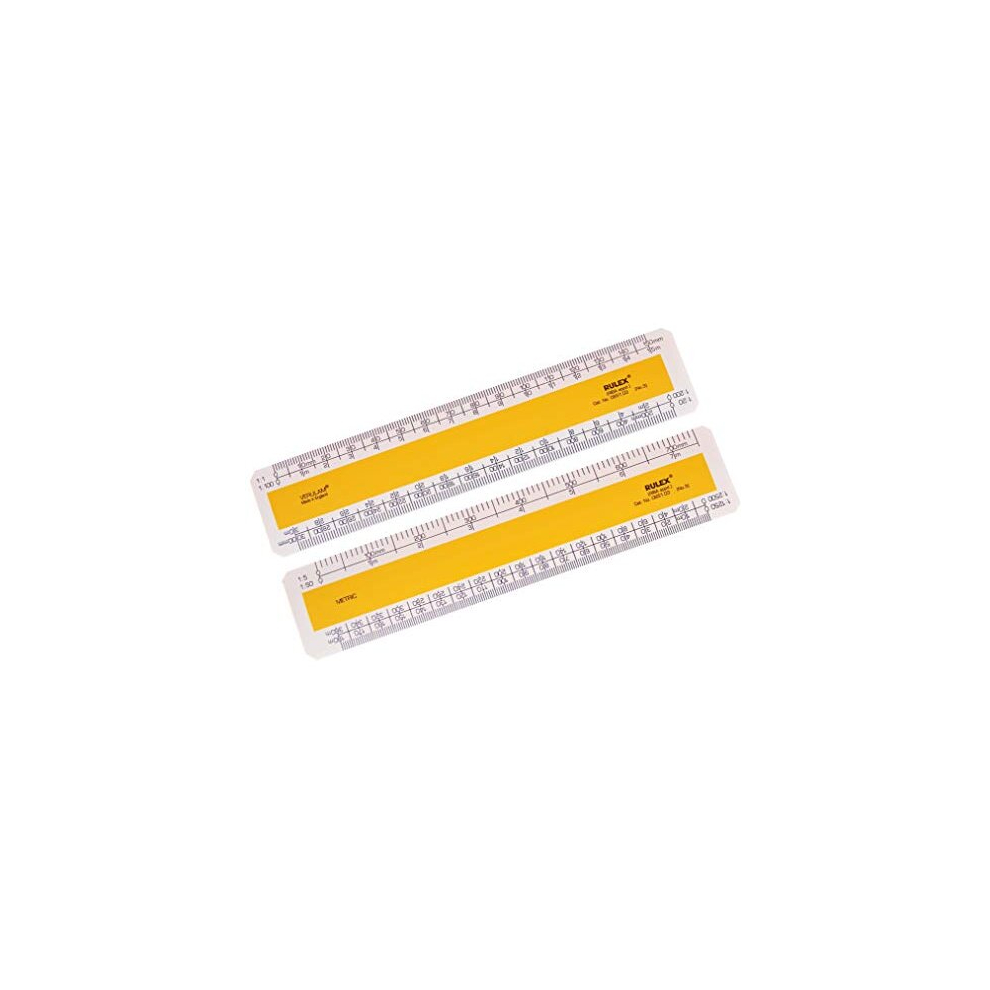 Verulam 15cm 6 inch Flat Oval Metric Scale Ruler RIBA Approved No.3 Scales: 1:1 1:100 1:5 1:50/1:20 1:200 1:1250 1:2500 - UK manufactured