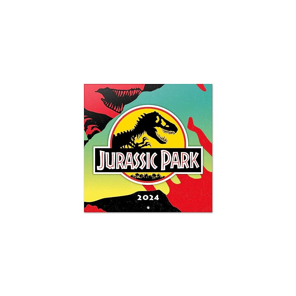 Jurassic Park Wall Calendar 2024 12" x 12" 12 Month Planner Square