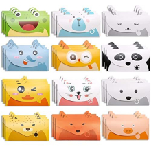 36 PCS Cartoon Animal Thank You Cards Multipack for All Occasions,Birthday Invitations Note Greeting Cards Set For Kids Thank You Animal Baby Shower