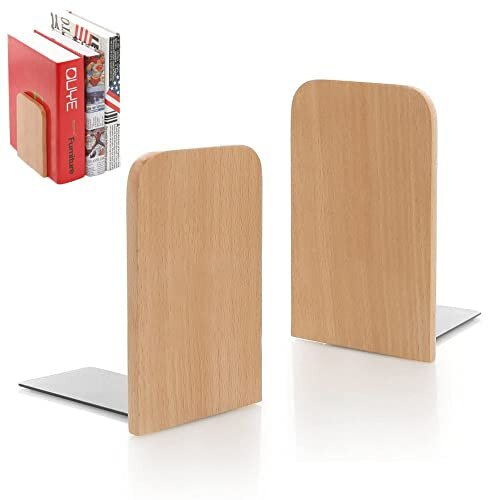 Book Ends Rose Gold Pink Glitter Bookends For Shelves To Hold Books Heavy Duty Non-Slip Book Stoppers Wood Decorative Home Office