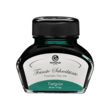 Fountain pen ink in ink glass,Writing ink for fountain pen, Fountain pen ink in Deep Green 30ml, inkpot, Calligraphy Ink