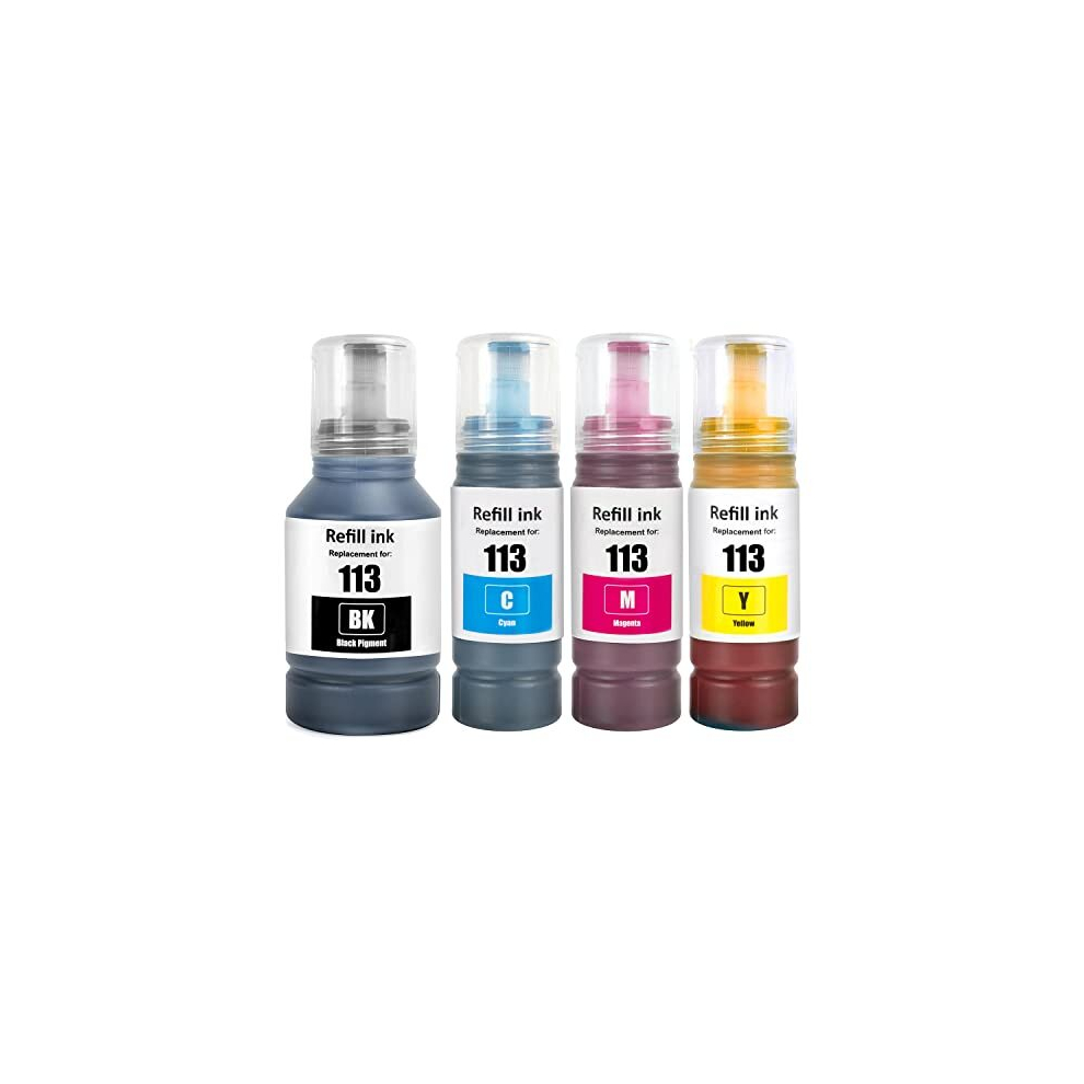 Shuolei 113 Ink Compatible With Epson 113 Ink Cartridges Bottle Multipack For Et-16150 Et-16600 Et-16650 Et-15000 Et-5100 Et-5150 Et-5160 Et-5170 Et-5800