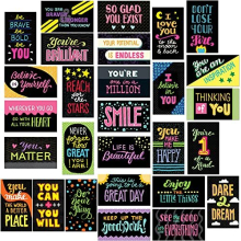 300 Pack Motivational Quote Cards, 100 Unique Inspirational Designs Cards, Business Card Sized Encouragement Cards, Gifts for Employees, Thinking of