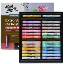 Extra Soft Oil Pastels Macaron Hues Premium 26pc, Assorted Pastel & Metallic Colors, Vibrant, Buttery, Versatile Art Pastels for Blending, layering &