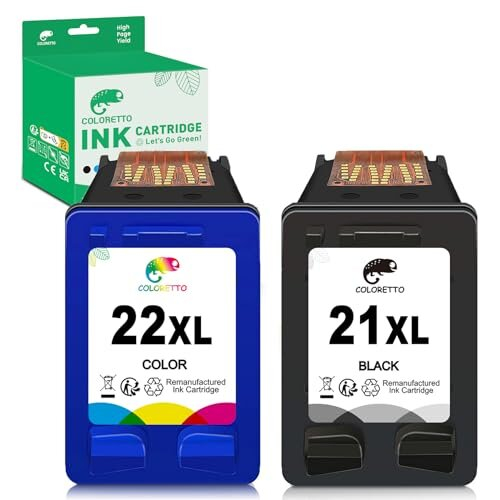21XL 22XL Printer Ink Cartridge Black and Colour Replacement for HP 21