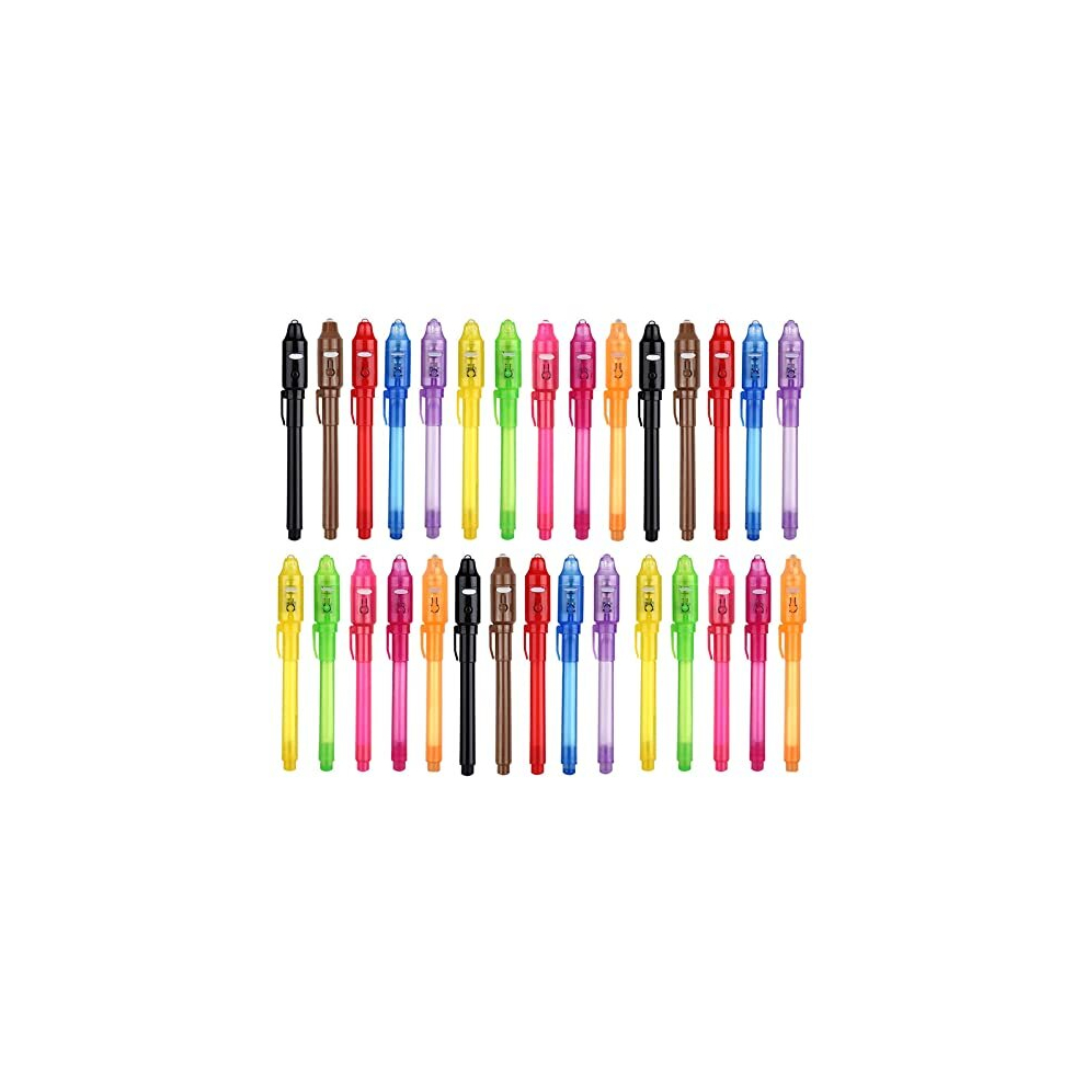Invisible Ink Pen Last Spy Pen with UV Light Magic Spy Marker (30pcs)