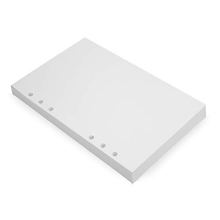 A5 6-Ring Binder Planner Inserts - Thick Cream Colour Blank Loose Leaf A5 Paper Refills Compatible with Filofax, 6 Hole, 100 Sheets, 200 Blank Pages -