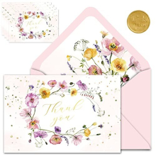 4x6 Spring Floral Thank You Cards with Envelopes Baby Shower Thank You Cards Girl (Bulk 20-Pack) Bridal Shower Thank You Cards with Envelopes,