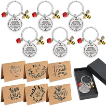 Thank You Gift for Teacher, 6 Pack Thank You Teacher Gifts Appreciation Gift Brown-Paper Thank You Cards with Envelopes Stainless Inspirational