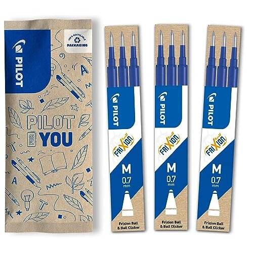 Pilot Frixion Rollerball Refill 0.7 Refill (Set of 9) (Blue)