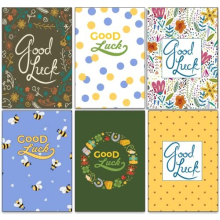 36 x Good Luck Cards Multipack - 6 Different Designs Great Value