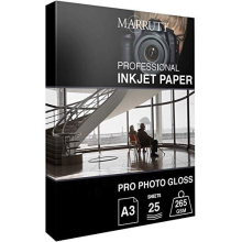 265gsm Pro Photo Gloss Inkjet Paper: A3-25 Sheets