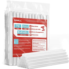 Full Size Hot Glue Sticks, 0.43” Dia x 8” Long(11mm x 200 mm)70-Pack Clear Hot Melt Glue Gun Sticks for All-Temp Glue Guns, Multipurpose DIY Art,